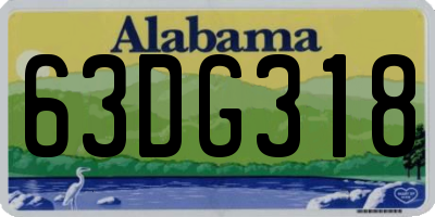 AL license plate 63DG318