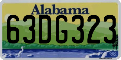AL license plate 63DG323