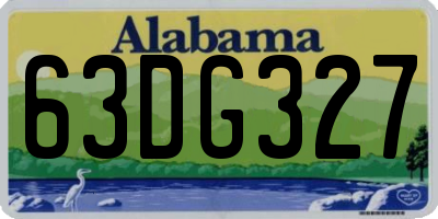 AL license plate 63DG327