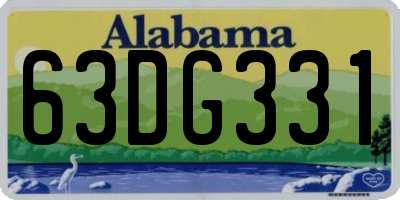 AL license plate 63DG331
