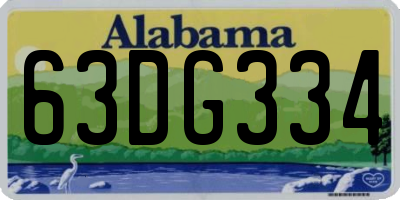 AL license plate 63DG334