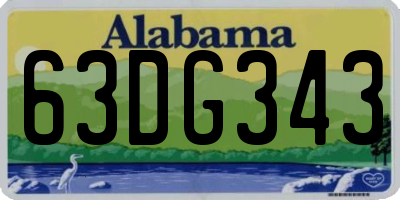 AL license plate 63DG343