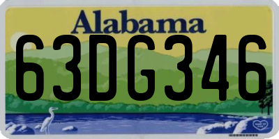 AL license plate 63DG346
