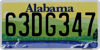 AL license plate 63DG347