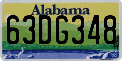AL license plate 63DG348