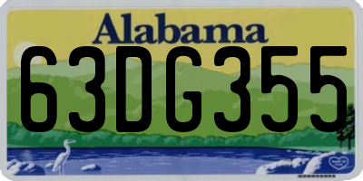 AL license plate 63DG355