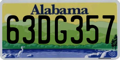 AL license plate 63DG357