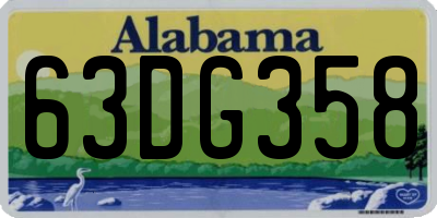 AL license plate 63DG358