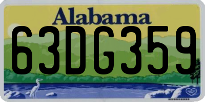 AL license plate 63DG359