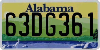 AL license plate 63DG361