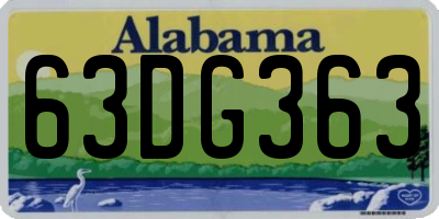AL license plate 63DG363