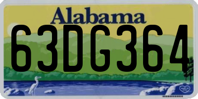 AL license plate 63DG364