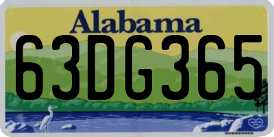 AL license plate 63DG365