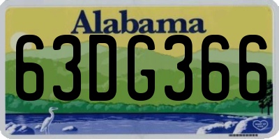 AL license plate 63DG366