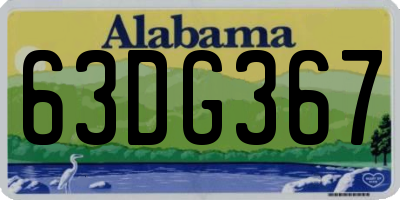 AL license plate 63DG367