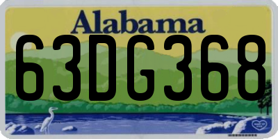 AL license plate 63DG368