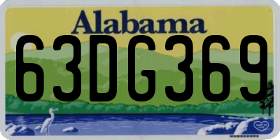 AL license plate 63DG369