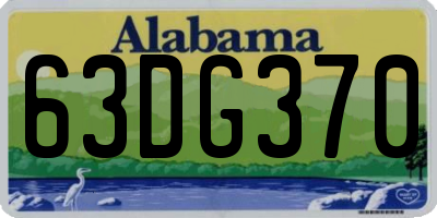 AL license plate 63DG370