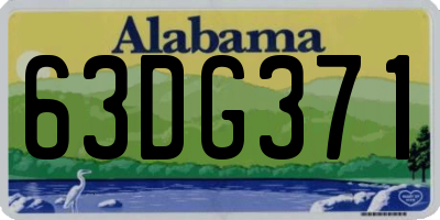 AL license plate 63DG371