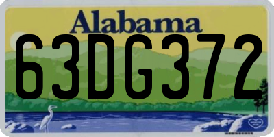 AL license plate 63DG372