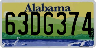 AL license plate 63DG374