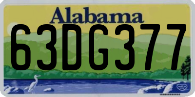 AL license plate 63DG377