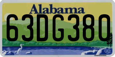 AL license plate 63DG380
