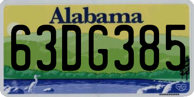 AL license plate 63DG385