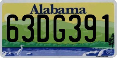 AL license plate 63DG391