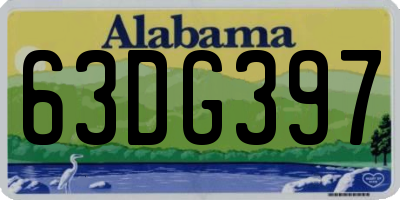 AL license plate 63DG397