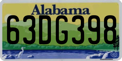 AL license plate 63DG398