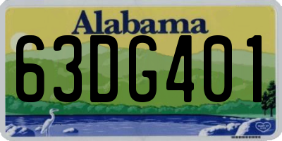 AL license plate 63DG401