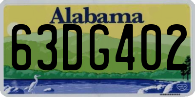 AL license plate 63DG402