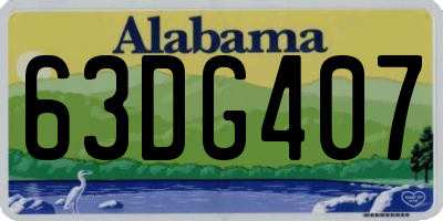 AL license plate 63DG407