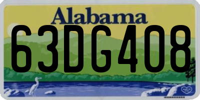 AL license plate 63DG408