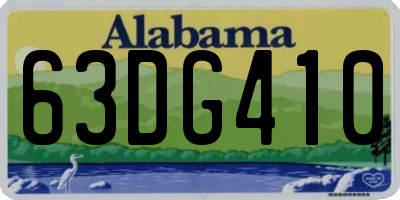 AL license plate 63DG410