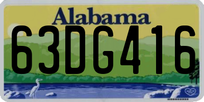 AL license plate 63DG416
