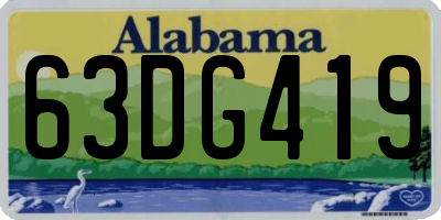 AL license plate 63DG419
