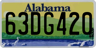 AL license plate 63DG420