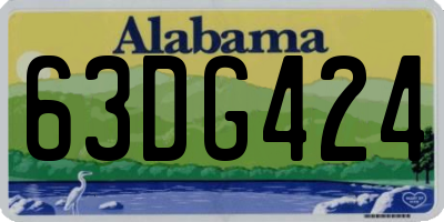 AL license plate 63DG424