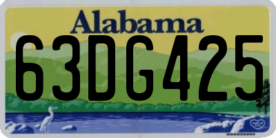 AL license plate 63DG425
