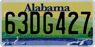 AL license plate 63DG427