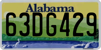 AL license plate 63DG429