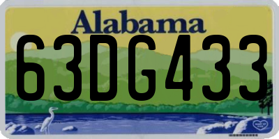 AL license plate 63DG433