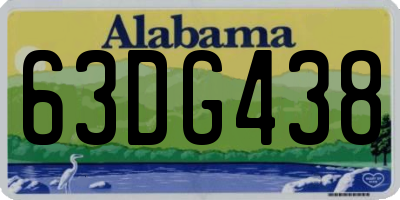 AL license plate 63DG438