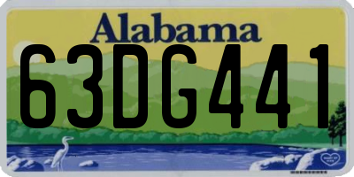 AL license plate 63DG441