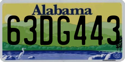 AL license plate 63DG443