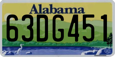 AL license plate 63DG451