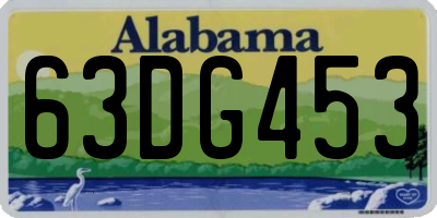 AL license plate 63DG453