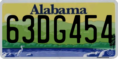 AL license plate 63DG454